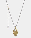 Golden Leaf with Blue Pearl